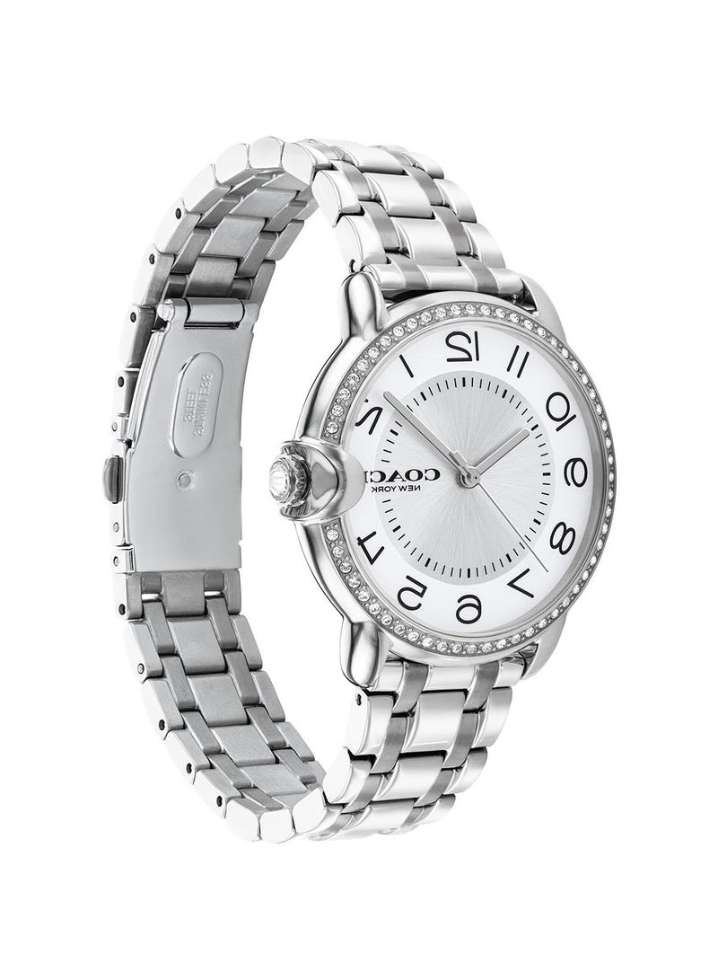 COACH Women's Arden  Silver White Dial Watch - 14503808  - Image 4
