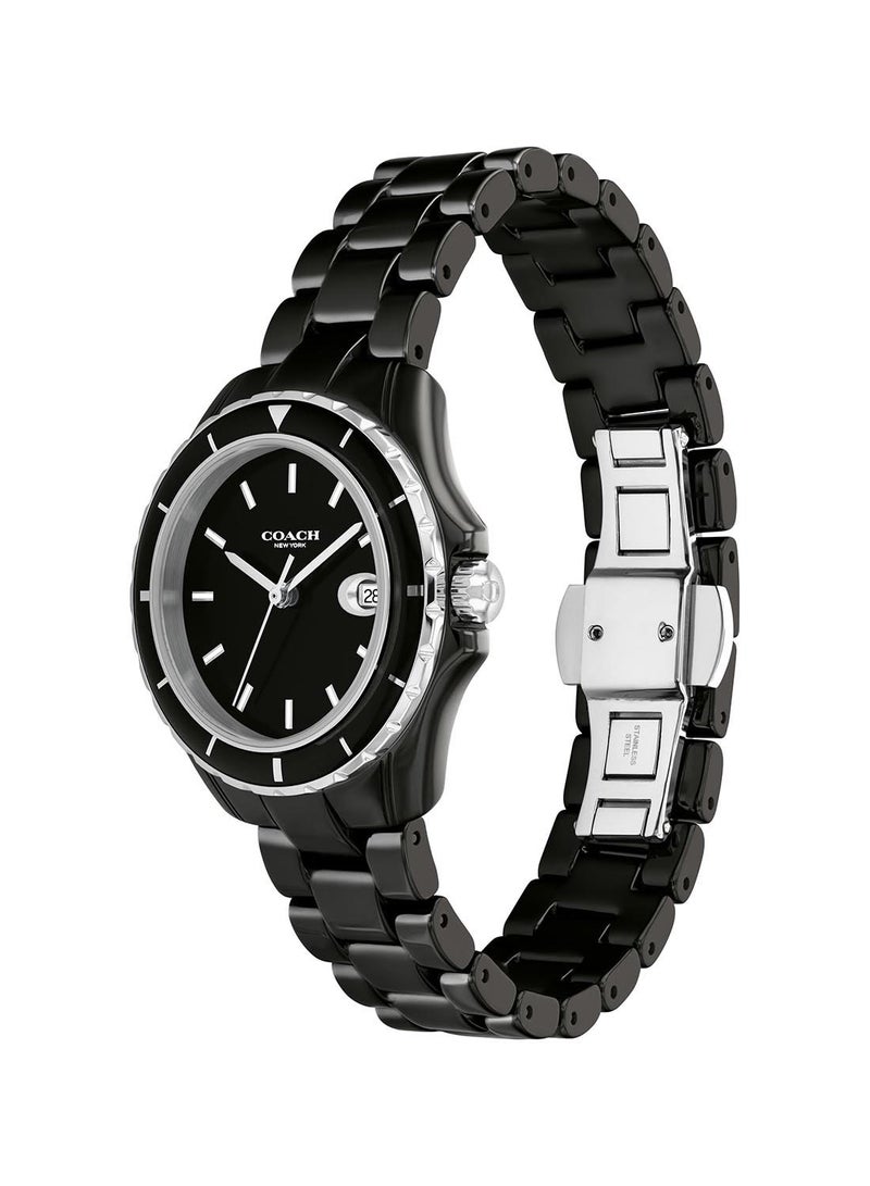 كوتش ساعة بريستون بقرص أسود طراز 14503805 للنساء - Image 3