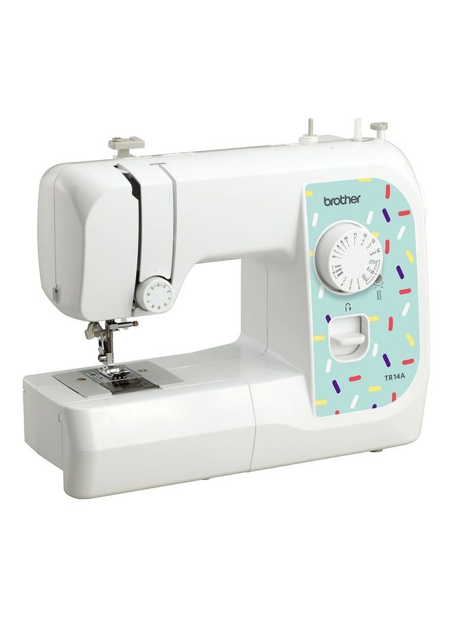 brother - TR14A Portable Free Arm Electrical Sewing Machine Featuring 14 built-in stitches and 4-step buttonhole | Brother Sewing Machine with Top-Load Bobbin and LED Sewing Light | Built-in Needle Threader and Instructional DVD Easy to Use for Beginners and  Home Sewing | White color | Made in Vietnam TR14A White - Image 1