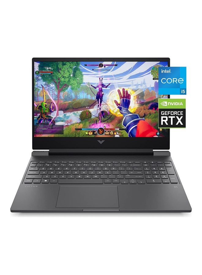 إتش بي كمبيوتر محمول Victus 15 للألعاب بشاشة FHD مقاس 15.6 بوصة ومعالج Core i5-12500H وذاكرة وصول عشوائي سعة 16 جيجابايت ومحرك أقراص SSD سعة 512 جيجابايت وبطاقة رسومات NVIDIA GeForce RTX 3050 سعة 4 جيجابايت ونظام تشغيل Windows 11 Home  - Image 1