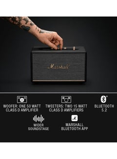 Marshall Stanmore III 50W Premium Home Wireless Speaker With Bluetooth 5.2 And Multiple Inputs - Enjoy Signature Sound Black  - Image 4