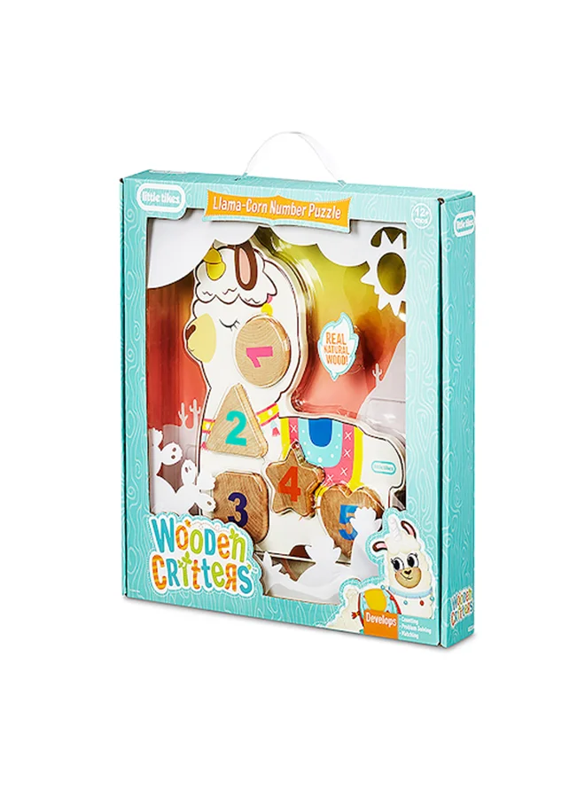 ليتل تايكس Wooden Critters Number Puzzle – Assorted