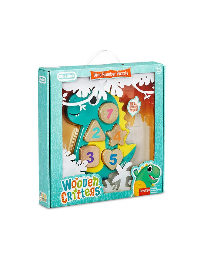 ليتل تايكس Wooden Critters Number Puzzle – Assorted