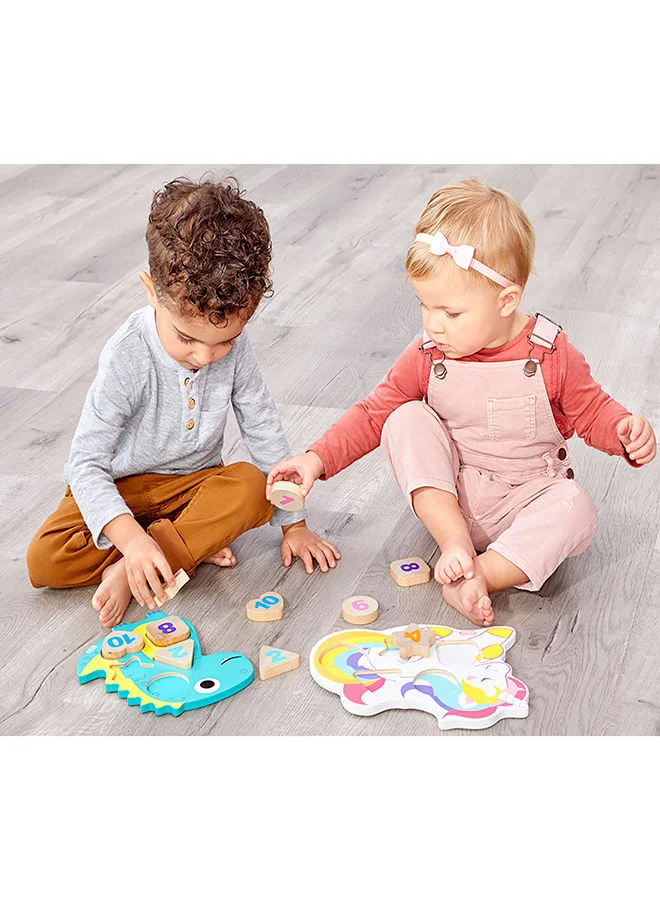ليتل تايكس Wooden Critters Number Puzzle – Assorted