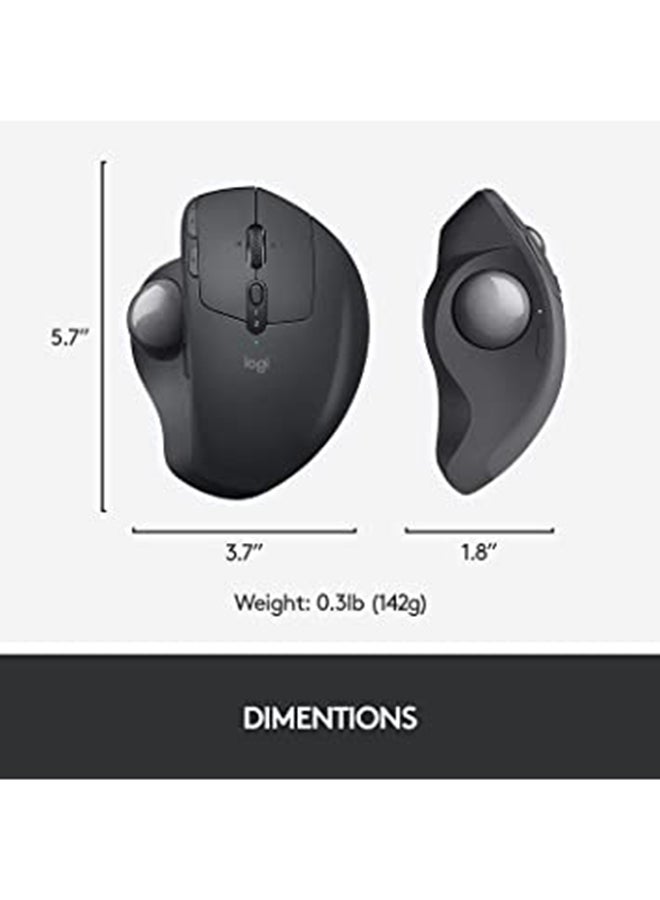 Logitech - MX ERGO Plus Wireless Trackball Mouse Black - Image 1