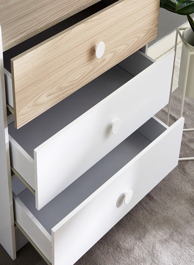 Home Box - Vanilla 3-Drawers Young Dresser | Dressing Table | Vanity Table | Makeup Table  83 x 80 x 40 cm White - Image 1