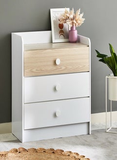 Vanilla 3-Drawers Young Dresser | Dressing Table | Vanity Table | Makeup Table  83 x 80 x 40 cm White