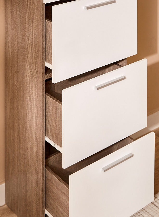 Home Box - Ireland Chest of 4-Drawers White/Brown - Image 1