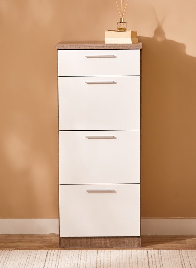 Home Box - Ireland Chest of 4-Drawers White/Brown - Image 1