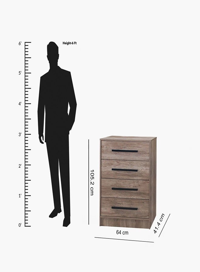 Home Box - Fleming 4-Drawer Chest Brown - Image 1