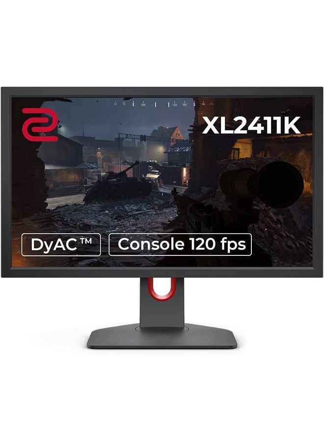 شاشة ZOWIE XL2411K-B مقاس 24 بوصة لألعاب الرياضات الإلكترونية عالية الدقة مع معدل استجابة 144 هرتز و1 مللي ثانية / ارتفاع قابل للتعديل / منفذ DisplayPort HDMI خالي من الوميض أسود - v1674131492/N46434819A_1