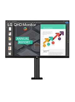 LG 27QN880-B  27" Ergo QHD (2560 x 1440)  IPS Display, VESA Display HDR 400, 5ms (GtG at Faster), Display, HDMI, USB Type-C, sRGB 99% with HDR10 Black