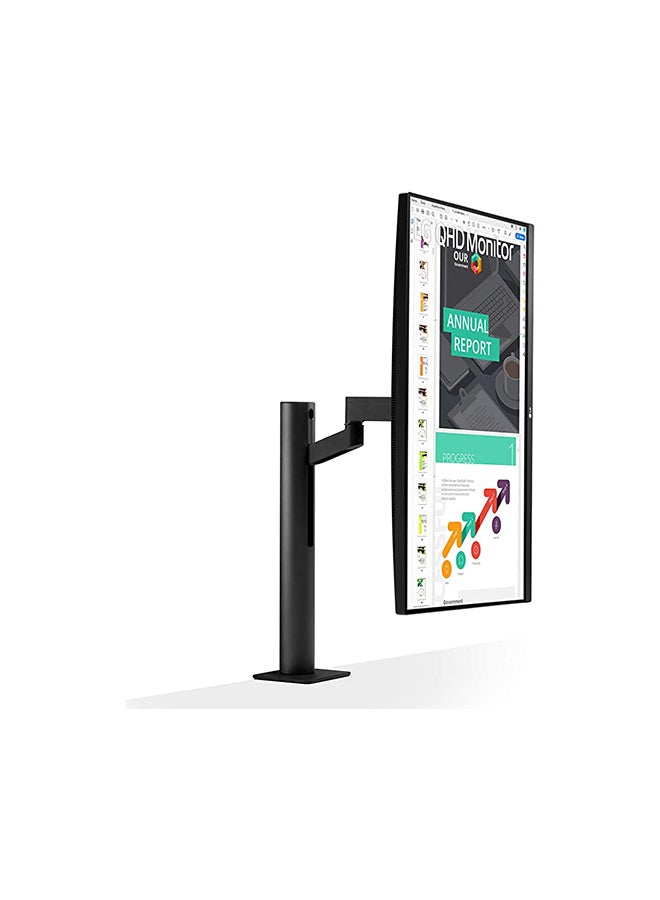 LG - LG 27QN880-B  27" Ergo QHD (2560 x 1440)  IPS Display, VESA Display HDR 400, 5ms (GtG at Faster), Display, HDMI, USB Type-C, sRGB 99% with HDR10 Black - Image 1