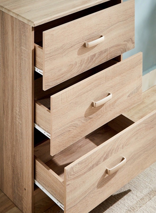 Home Box Cooper 3-Drawer Young Dresser | Dressing Table | Vanity Table | Makeup Table Brown 70x70x42.3cm - Image 3