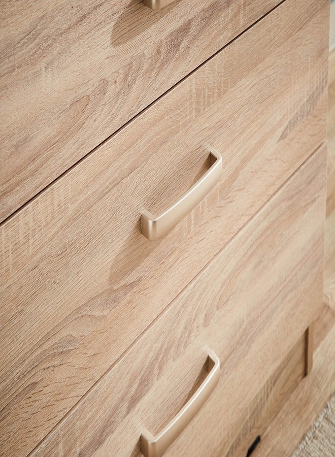 Home Box Cooper 3-Drawer Young Dresser | Dressing Table | Vanity Table | Makeup Table Brown 70x70x42.3cm - Image 4
