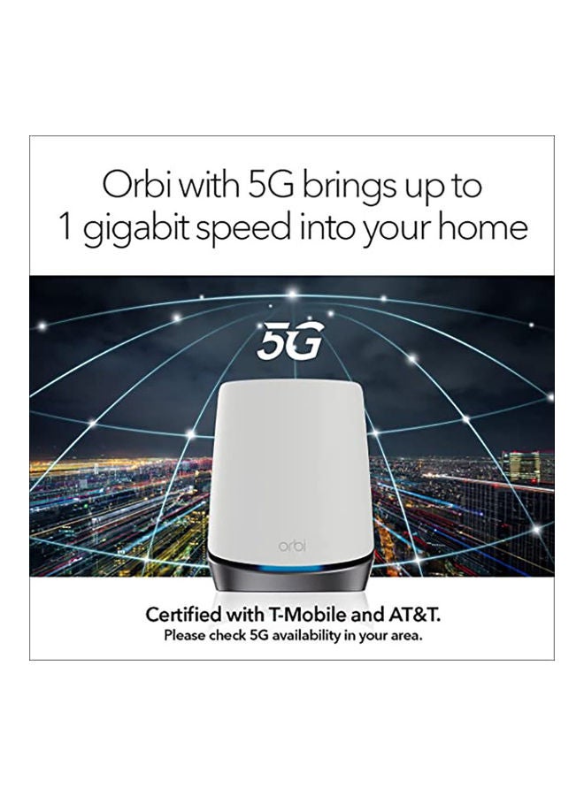 NETGEAR - Orbi WiFi 6E Mesh System (RBKE963) – Quad-Band WiFi 6E Router with 2 Satellites | Coverage up to 7,500 sq. ft, 200 Devices | Ultra-Fast Speeds up to 10.8Gbps (AXE11000) | Simple Set Up grey - Image 1