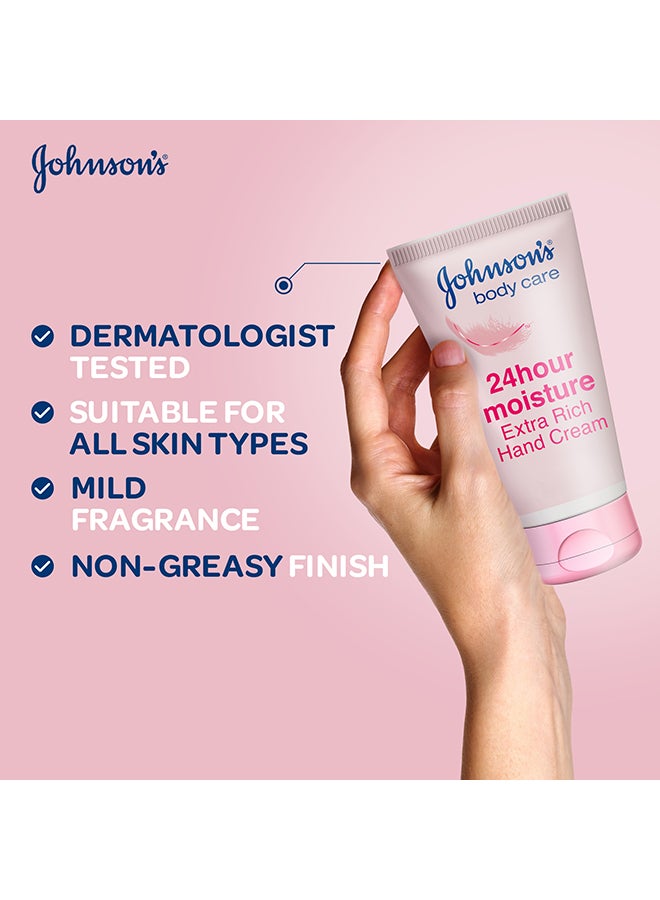 Johnson's - 24 Hour Moisture Rich Hand Cream 75ml - Image 1