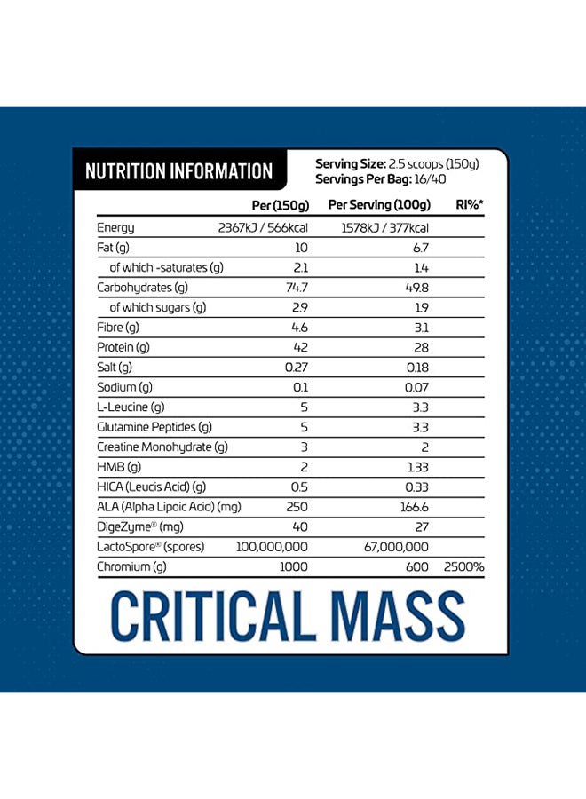 Applied Nutrition - Critical Mass Lean Gainz Banana Protein Powder -40 Scoops-2.4Kg - Image 1