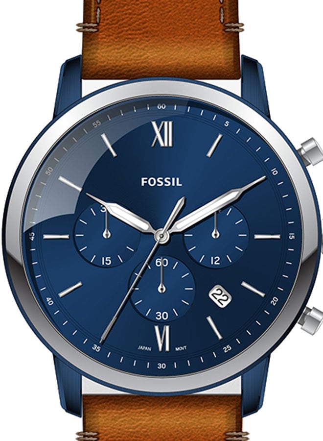 FOSSIL Men's Leather Chronograph Watch FS5791  - Image 4