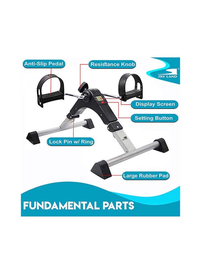 SkyLand Portable Folding Mini Peddler Exercise Bike For Legs & Arms With LCD Screen 38 x 17.5 x 33.5cm  - Image 2