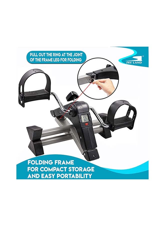SkyLand Portable Folding Mini Peddler Exercise Bike For Legs & Arms With LCD Screen 38 x 17.5 x 33.5cm  - Image 3