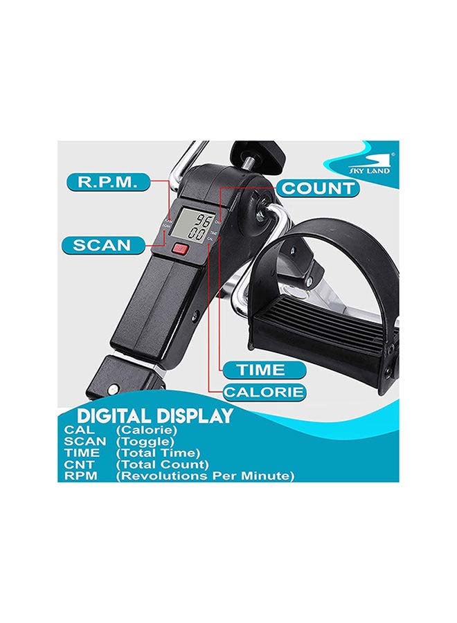 SkyLand Portable Folding Mini Peddler Exercise Bike For Legs & Arms With LCD Screen 38 x 17.5 x 33.5cm  - Image 4