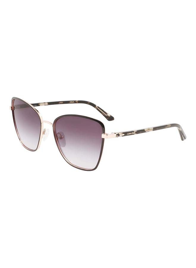 CALVIN KLEIN - Women's Full Rim Metal Butterfly  Sunglasses CK21130S-001-5618 - Image 1