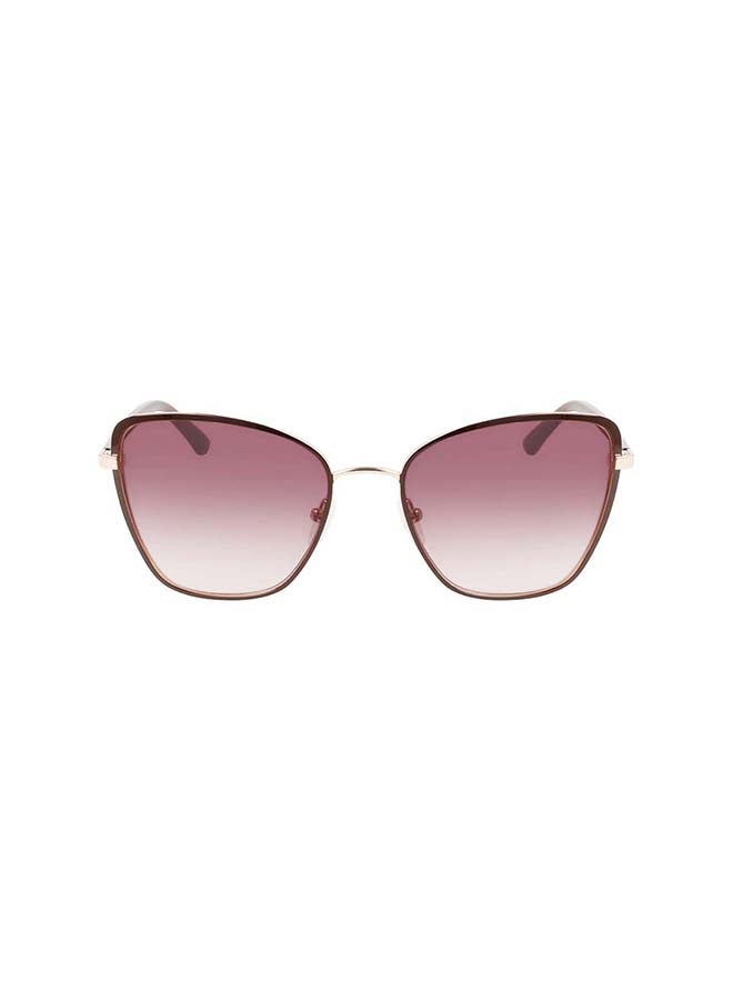 CALVIN KLEIN Women's Full Rim Metal Butterfly  Sunglasses CK21130S-605-5618  - Image 2