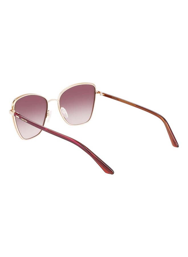 CALVIN KLEIN Women's Full Rim Metal Butterfly  Sunglasses CK21130S-605-5618  - Image 3