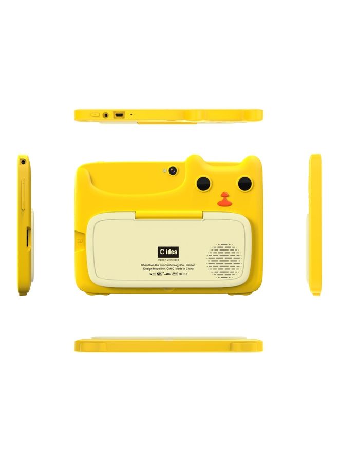 C idea - CM80 Android Smart Kids Tablet With 7-Inch 4GB RAM 64GB With Built-in Stand Wi-Fi and Bluetooth Yellow - Image 1