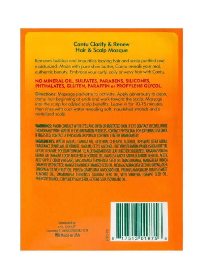 Cantu - Shea Butter Natural Hair Clarify & Renew Hair & Scalp Masque 42grams - Image 1