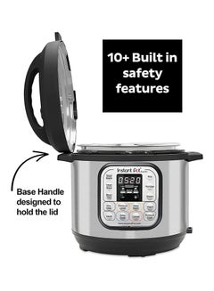 Instant Pot DUO 6, (6-Quart), 7-In-1 Multi-Use Electric Programmable Pressure Cooker, Multicooker, 13 Smart Programs, Stainless Steel Inner Pot And Advanced Safety Protection 5.7 L 1000 W INP-112-0027-01 Black & Stainless steel  - Image 5