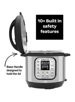 Instant Pot DUO 8, 7-In-1 Multi-Use Electric Programmable Pressure Cooker, Multicooker, 13 Smart Programs, Stainless Steel Inner Pot, Advanced Safety Protection 8 L 1200 W INP-113-0007-01 Black & Stainless steel  - Image 5