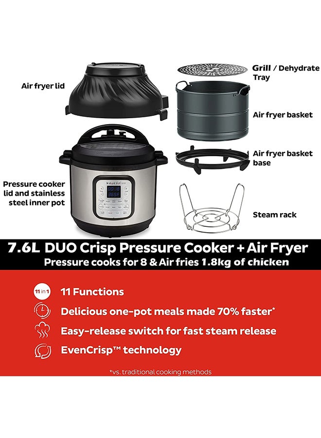 INSTANT - 11-In-1 Electric Pressure Cooker, Multicooker With Air Fryer 7.6 L 1500.0 W INP-140-0035-01-GC Black/Silver - Image 1