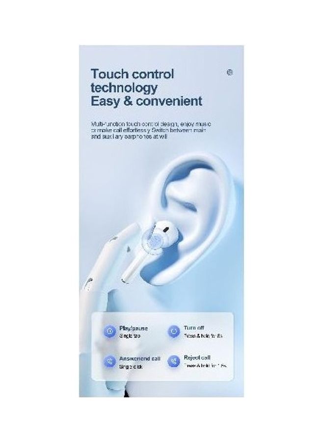 JOYROOM - JOYROOM JR-T03S Air Bilateral TWS Earphone New Version Play 25hrs BT 5.2 Connect HIFI WHITE - Image 1