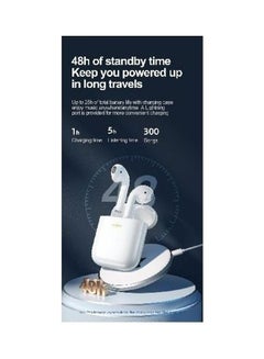 JOYROOM JOYROOM JR-T03S Air Bilateral TWS Earphone New Version Play 25hrs BT 5.2 Connect HIFI WHITE  - Image 3
