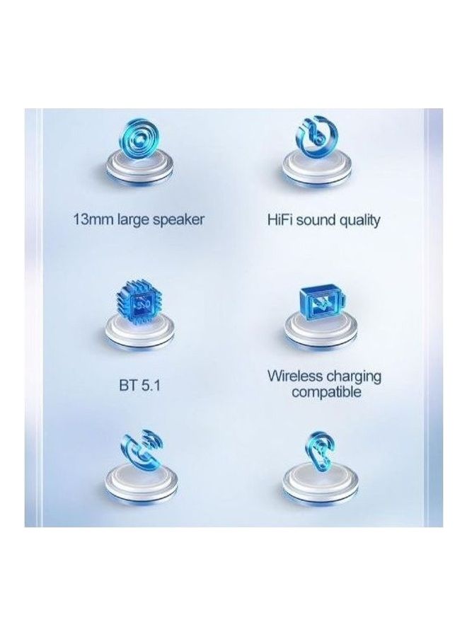 JOYROOM - JOYROOM JR-T03S Air Bilateral TWS Earphone New Version Play 25hrs BT 5.2 Connect HIFI WHITE - Image 1