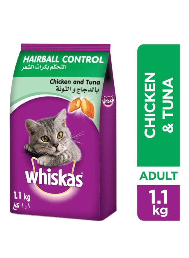 Chicken And Tuna Hairball Control Dry Food Bag 1.1kg - v1674454422/N27813293A_1