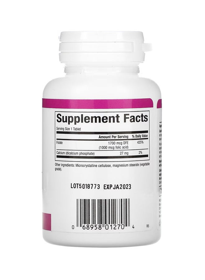 natural Factors Folic Acid 90 Tablets - Image 2