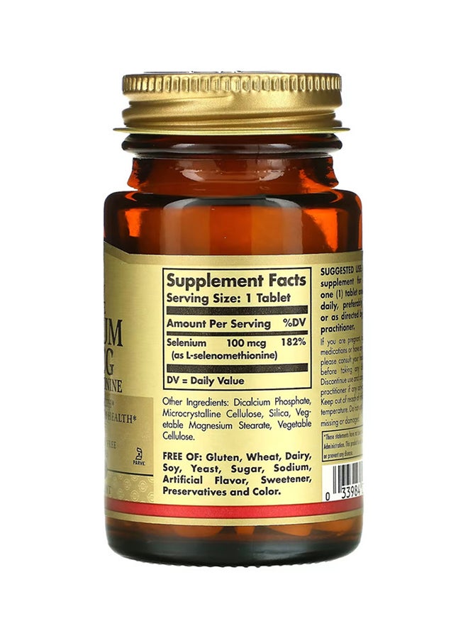 Solgar - Yeast-Free Selenium 100mcg - 100 Tablets - Image 1