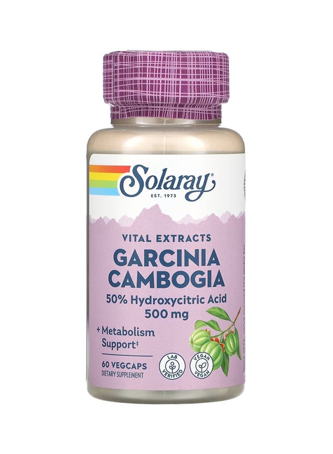 Solaray - Garcinia Cambogia Fruit Extract Dietary Supplement 500 mg - 60 Capsules - Image 1