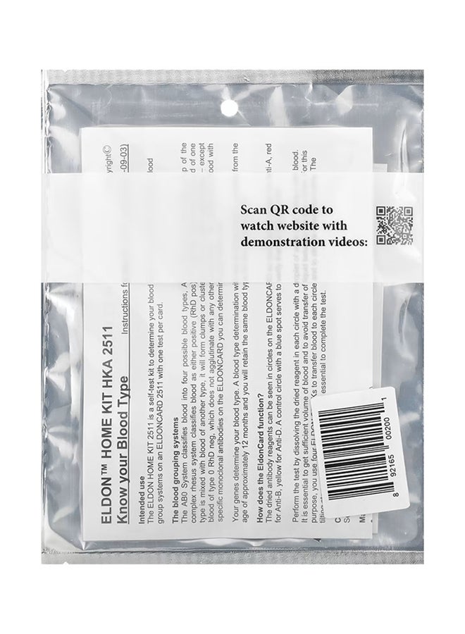 D'Adamo Eldon Blood Typing Kit  - Image 2