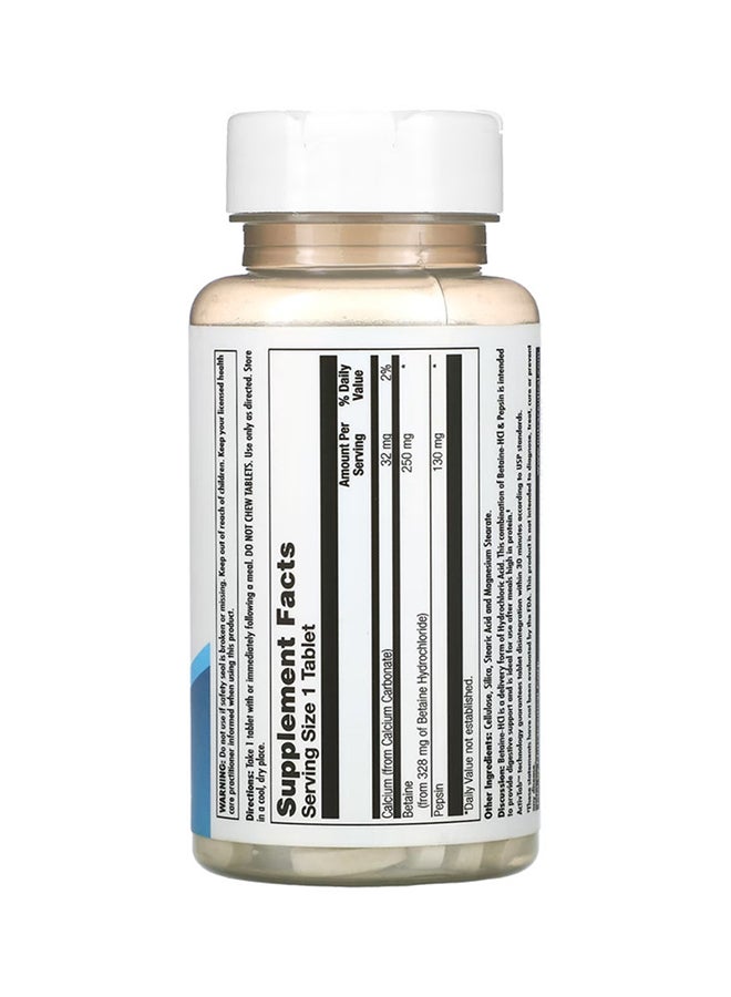 KAL Betaine HCl Plus Repsin Base Digestive Aid- 100 Tablets - Image 2