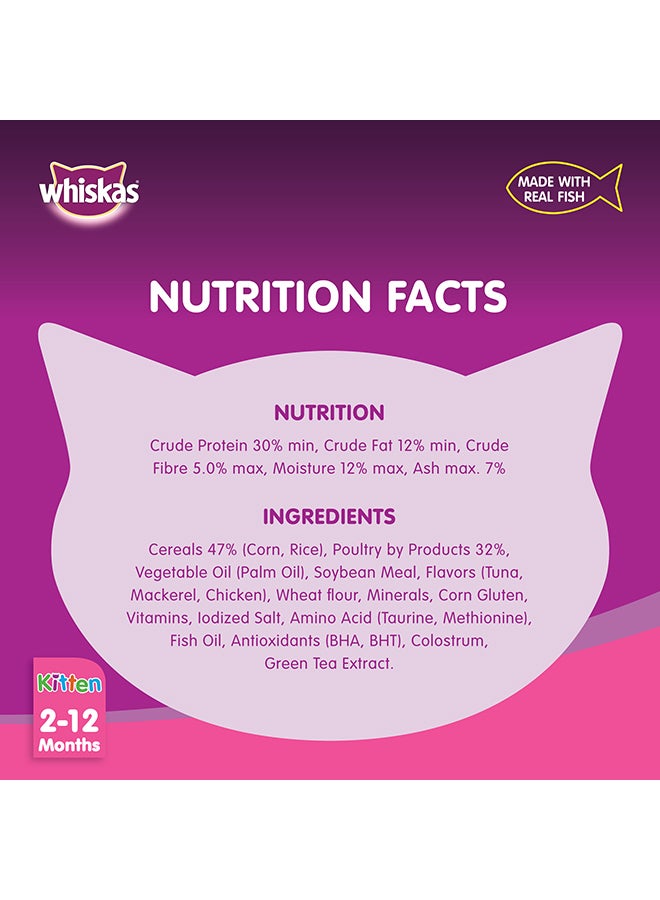 Whiskas Kitten Ocean Fish Flavor With Milk, Dry Food Bag 1.1kg - Image 4