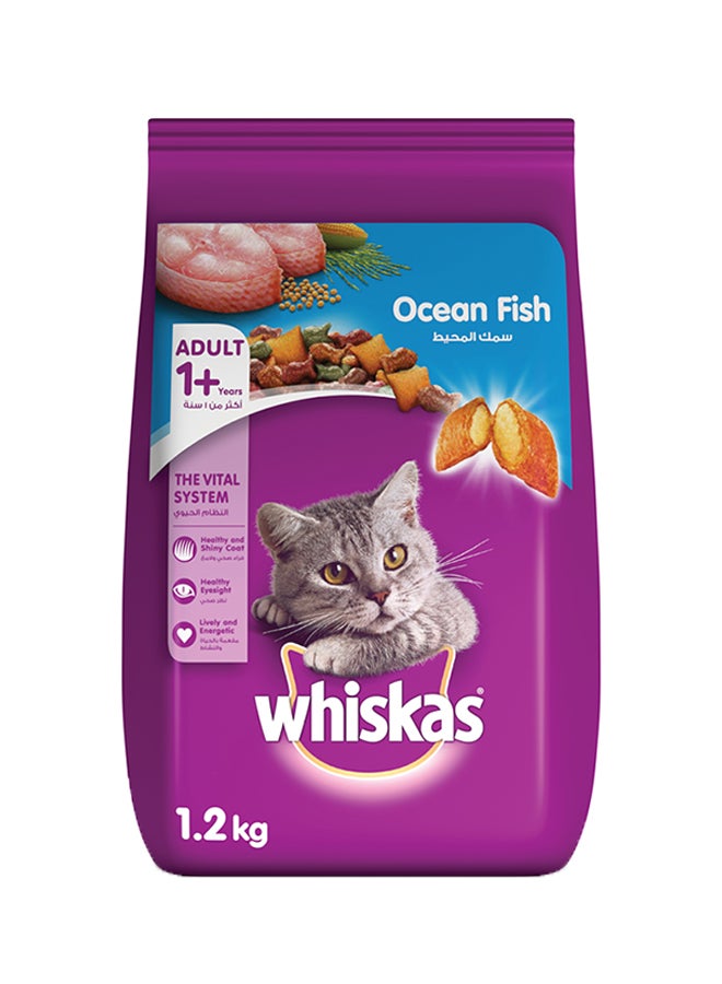Whiskas Ocean Fish Dry Food Bag 1.2kg - Image 1
