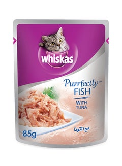 Whiskas Purrfectly Fish With Tuna, Wet Cat Food Pouch 85grams  - Image 1