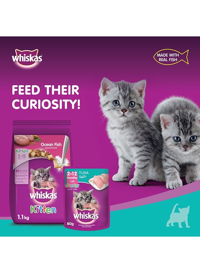 Junior Tuna Wet Food For Kittens Pouch Pack Of 12 80grams - v1674499746/N51680919A_6