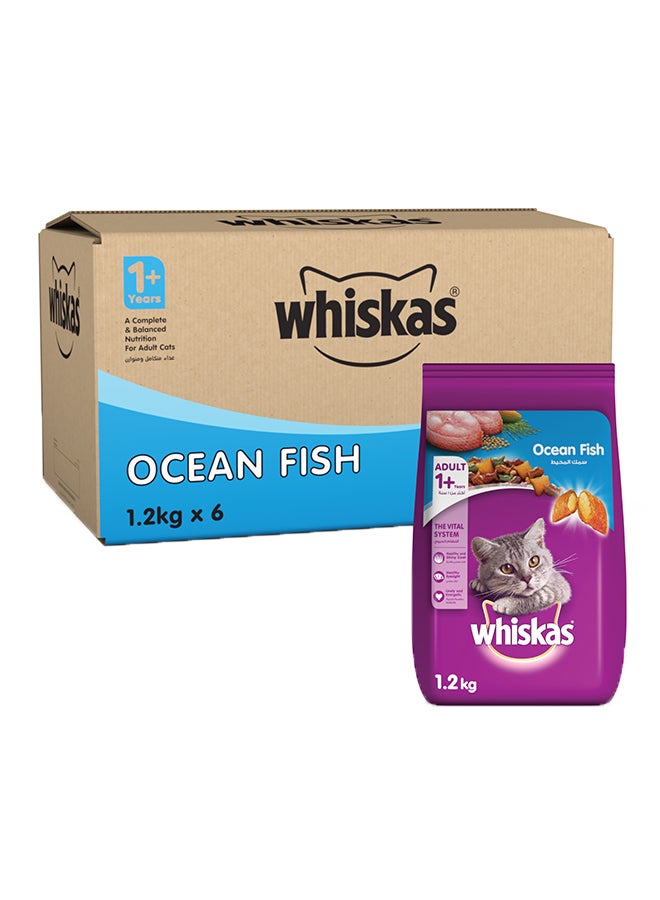Whiskas Ocean Fish Dry Food Bag Pack Of 6 1.2kg  - Image 1