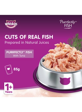Purrfectly Fish With Tuna, Wet Cat Food Pouch 85grams - view 2