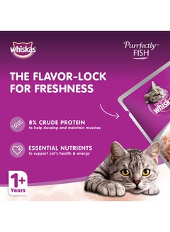 Whiskas Purrfectly Fish With Tuna, Wet Cat Food Pouch 85grams  - Image 3